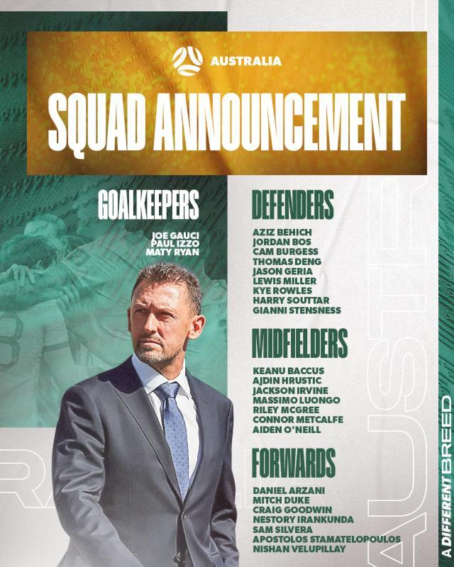 app下载-解析澳大利亚26人名单：中前场大幅度换人加强进攻